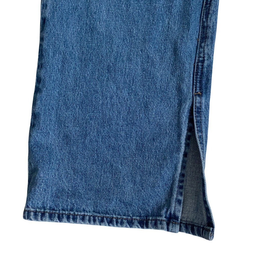 Insane Gene Womens High Waisted Straight Leg Side Slit Jeans Blue Size 9/28 - Picture 11 of 12